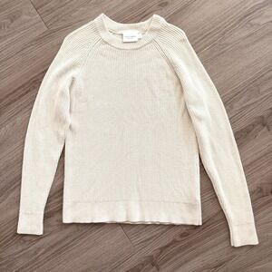 Cozy Earth Womens Classic Crewneck Sweater Size Small Soft Monochrome Minimalist